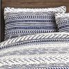 3 Piece Scandinavian Blue White Reversible Cotton Set in Full/Queen