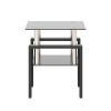 Piece Modern Tempered Glass Tea Table Coffee Table End Table