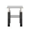 Piece Modern Tempered Glass Tea Table Coffee Table End Table