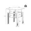 Piece Modern Tempered Glass Tea Table Coffee Table End Table