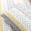 Full/Queen Scandinavian Grey/Yellow Reversible Cotton Quilt Set