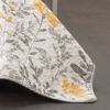 Full/Queen size Yellow Grey Floral Light Thin Cotton Polyester Blend Quilt Set