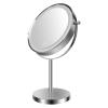 8-inch Makeup Mirror with Lights, Double Sided 1X/10X Magnifying Mirror, 3 Color Lighting Dimmable Vanity Mirror with 360° Swivel , Built-In Battery O