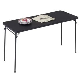 20" x 48" Folding Table Black - Plastic Dev Group - Blcak