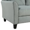 U_STYLE Button Tufted 3 Piece Chair Loveseat Sofa Set - as Pic