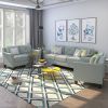 U_STYLE Button Tufted 3 Piece Chair Loveseat Sofa Set - as Pic