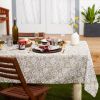 Outdoor Patio Table Decor Tablecloth with Zipper 60 Inch Round - As pic show - Style B