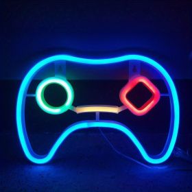 1pc, LED Gaming Neon Gaming Controller Shape LED Logo Light, Gaming Player Gift, Home Decor, Bedroom Decor, Room Decor, Indoor Decor, Wedding Decor (Model: Neon Sign, Color: Blue Tone)