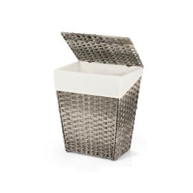 Household Foldable Laundry Basket with Removable Liner (Type: Bathroom Supplies, Color: Grey)