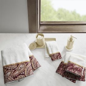 6 Piece Jacquard Towel Set (Color: as Pic)