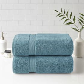 100% Cotton Bath Sheet Antimicrobial 2 Piece Set (Color: as Pic)